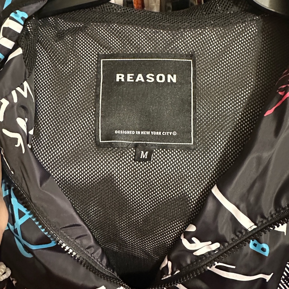 Reason Men's Multicolor Graphic Windbreaker - Picture 2 of 3